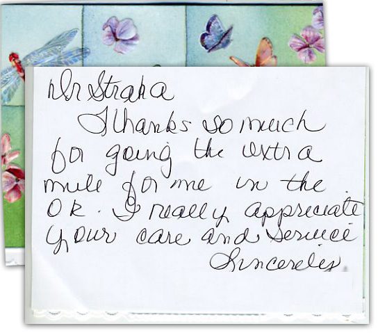 I really appreciate your care and service - Thank You Card