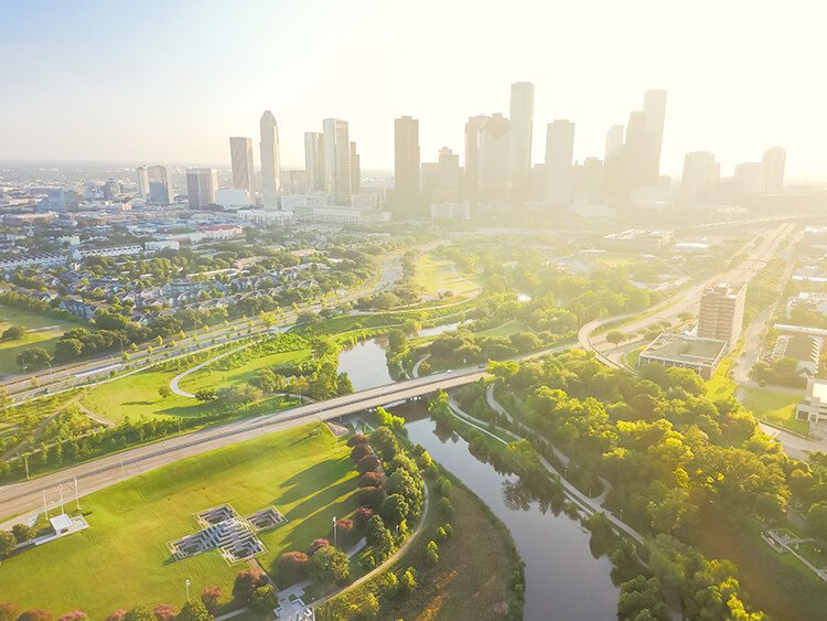 Arial View of Huston